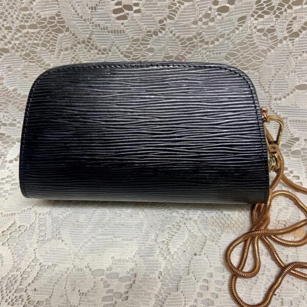 Louis Vuitton Black Epi Leather Small Cosmetic Pouch-Crossbody 6.5in x 4in x 2.5