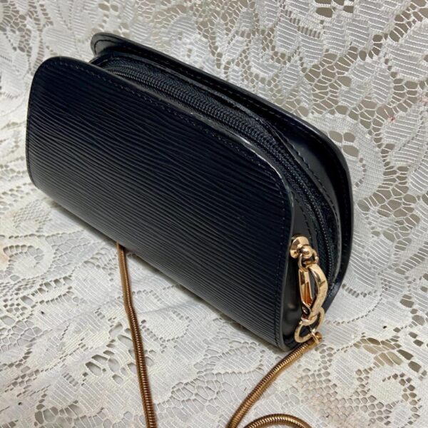 Louis Vuitton Black Epi Leather Small Cosmetic Pouch-Crossbody 6.5in x 4in x 2.5