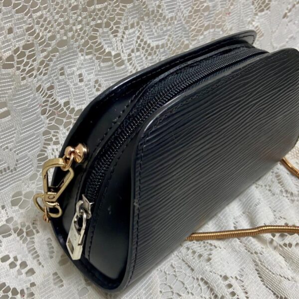 Louis Vuitton Black Epi Leather Small Cosmetic Pouch-Crossbody 6.5in x 4in x 2.5