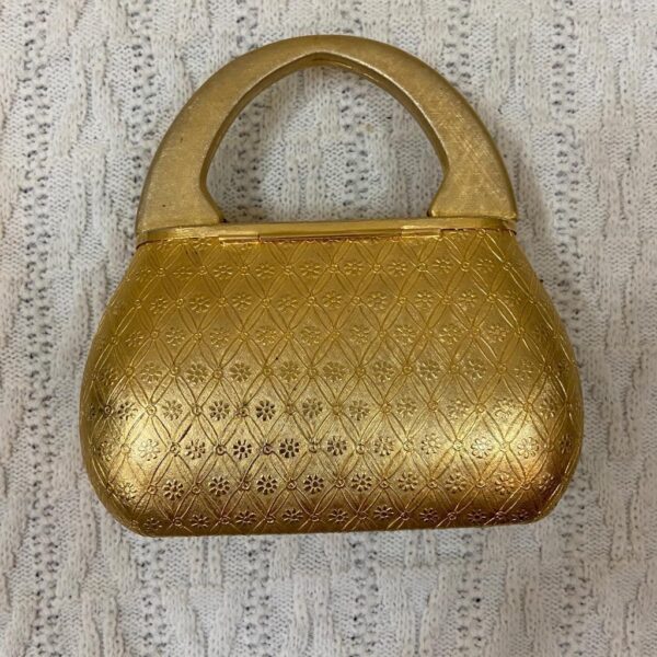 Vintage, Rosenfeld-Italy Boxy Metal, Gold Evening Purse 7in x 7in x2in