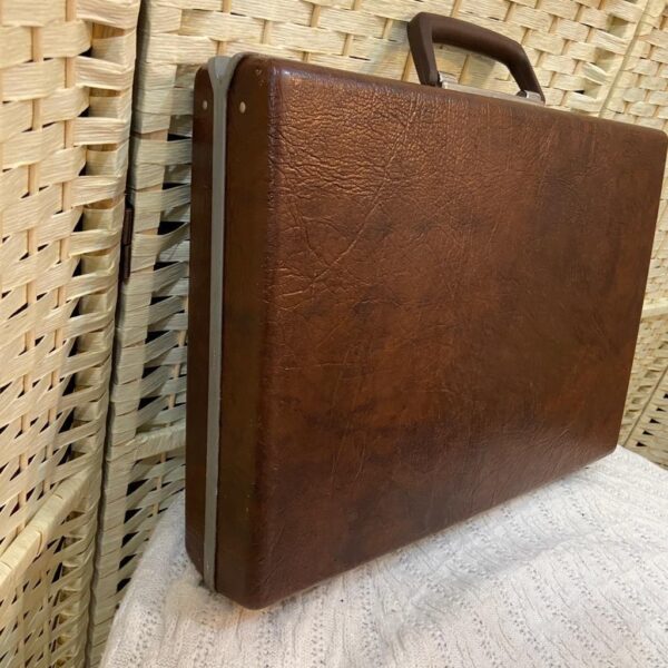 Vintage 1950s Samsonite Brown Fiberglass Briefcase