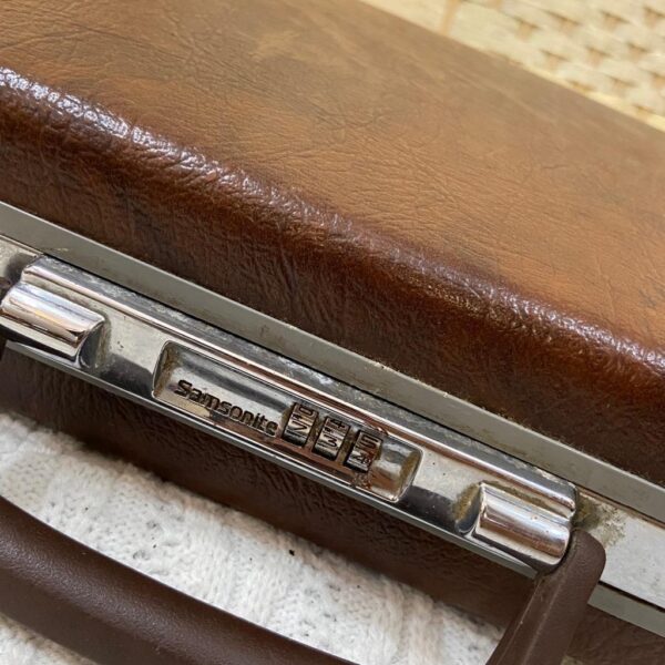 Vintage 1950s Samsonite Brown Fiberglass Briefcase