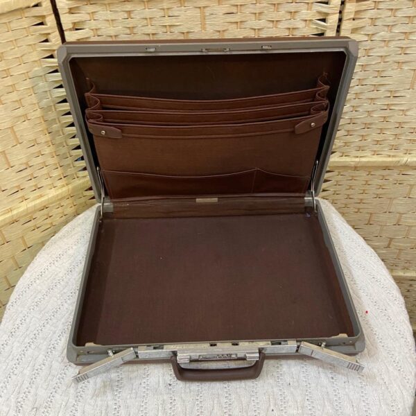 Vintage 1950s Samsonite Brown Fiberglass Briefcase