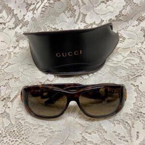 Gucci, Italy, GG293701S Brown Tortoise Sunglasses With Original Case