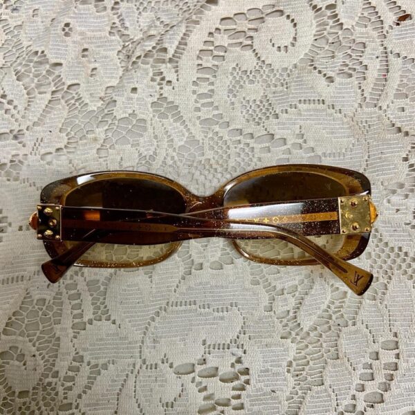 Louis Vuitton, France Amber Gold Sunglasses With Original Case