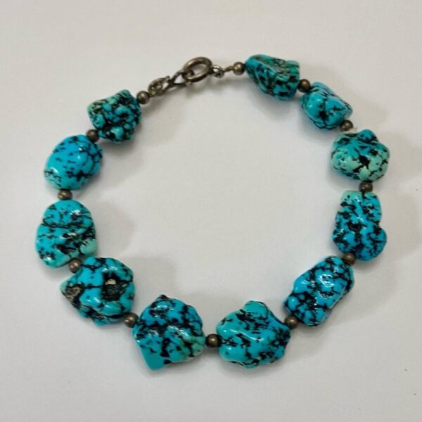 Vintage, Beautiful, Natural Turquoise Beaded Bracelet