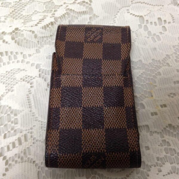 Authentic Louis Vuitton Brown Damier Cigarette-Eye Glass Case 5inx2.5inx1.5in(#4