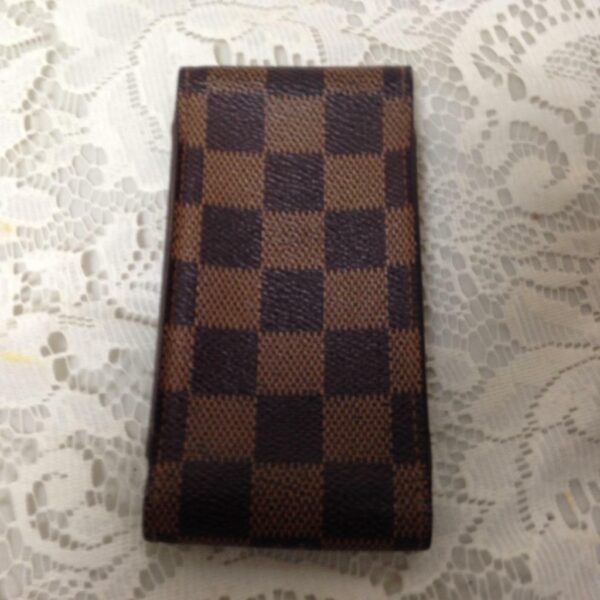 Authentic Louis Vuitton Brown Damier Cigarette-Eye Glass Case 5inx2.5inx1.5in(#4