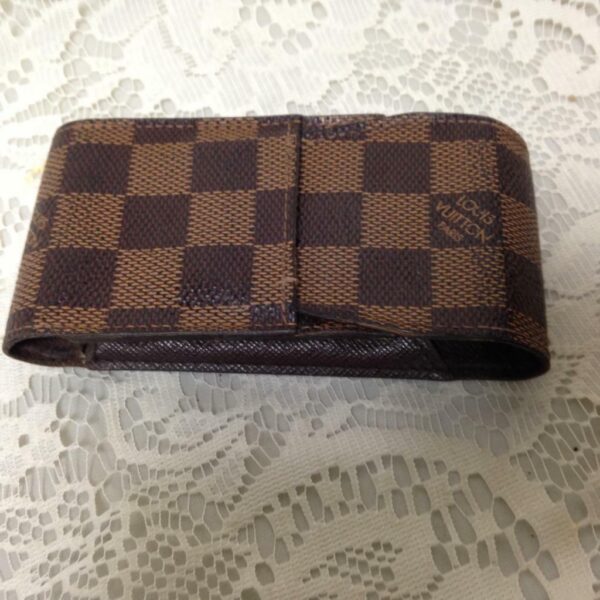 Authentic Louis Vuitton Brown Damier Cigarette-Eye Glass Case 5inx2.5inx1.5in(#4