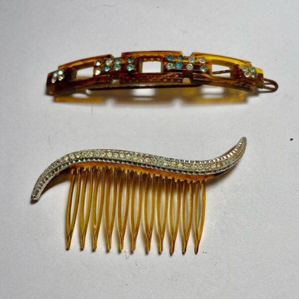 Vintage, Lot of 6 Celluloid Tortoiseshell Backcombs or Haircombs