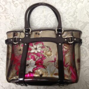 Ferragamo, Beautiful Floral Tote- Handbag 9inx7inx3.5in