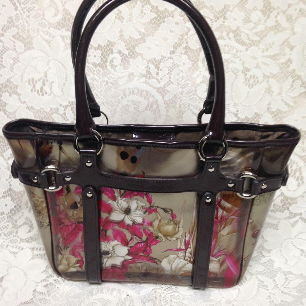 Ferragamo, Beautiful Floral Tote- Handbag 9inx7inx3.5in