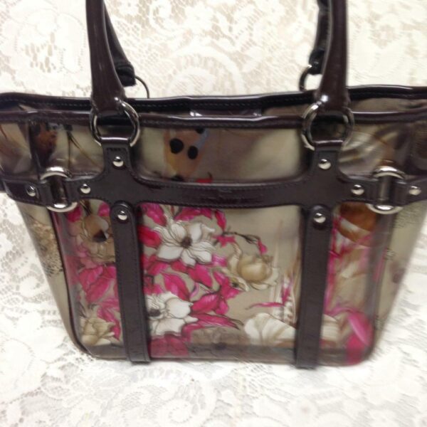 Ferragamo, Beautiful Floral Tote- Handbag 9inx7inx3.5in