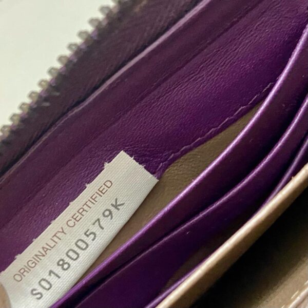 Authentic Bottega Veneta Purple. Leather Zippy Long Wallet 7.5in x 4.5in