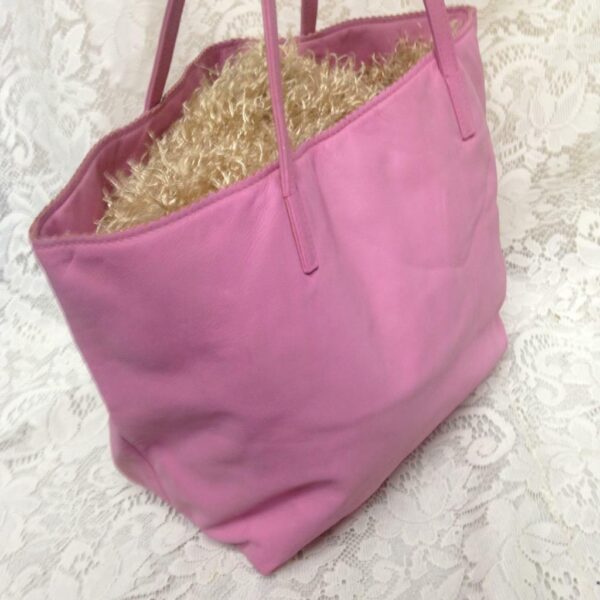 Authentic Loewe, Spain Pink Genuine Leather Tote-Hand Bag- 10in x 10in x 6 in