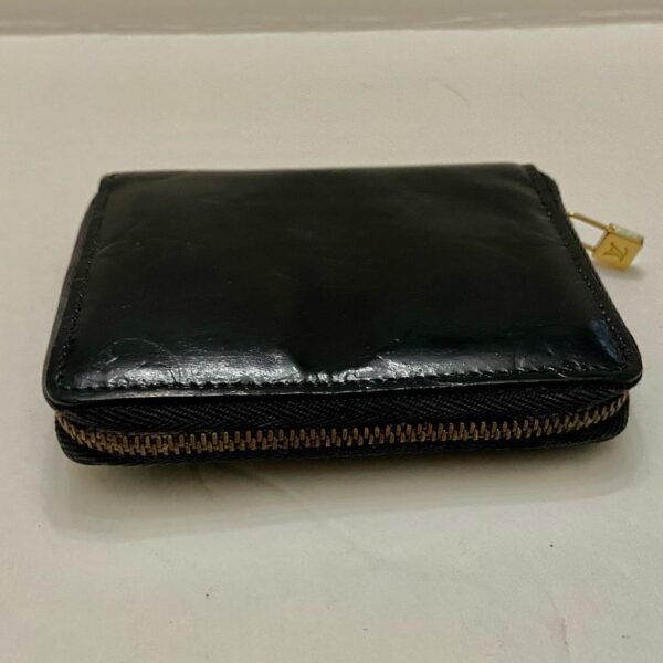 Authentic Louis Vuitton Black Vernis Leather Mono Zippy Coin Wallet 4.5in x 4in