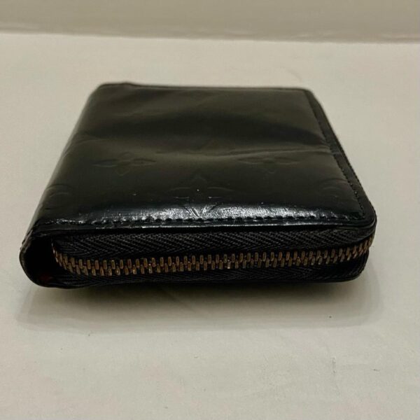 Authentic Louis Vuitton Black Vernis Leather Mono Zippy Coin Wallet 4.5in x 4in