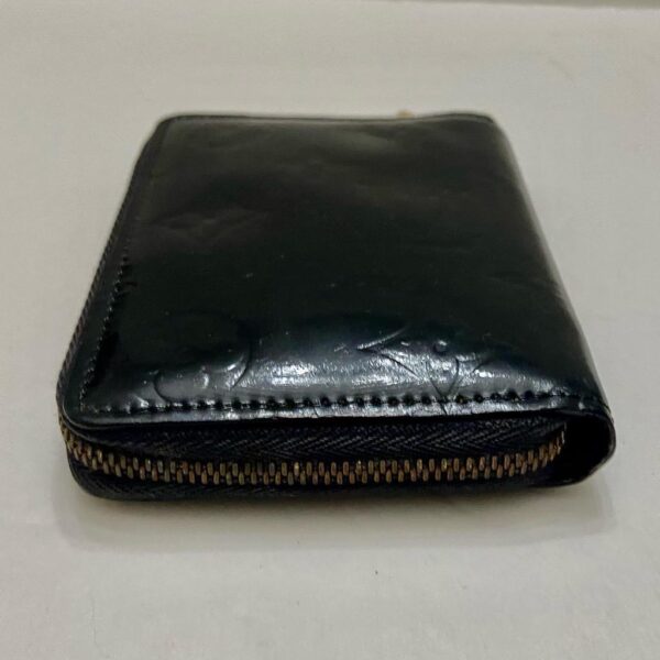 Authentic Louis Vuitton Black Vernis Leather Mono Zippy Coin Wallet 4.5in x 4in