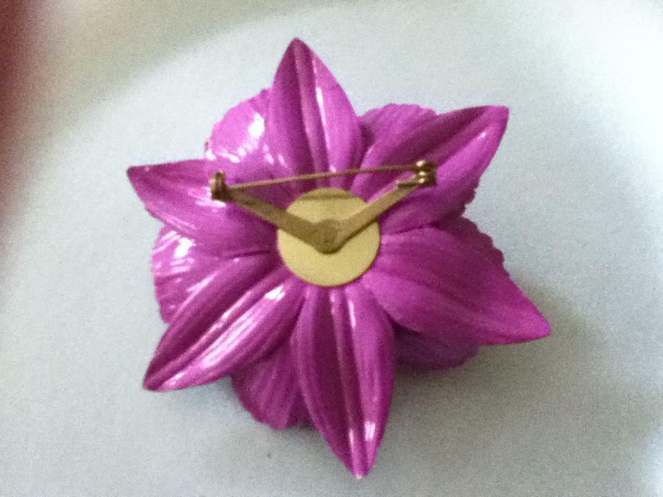 Vintage, Colorful Plastic Floral Brooch