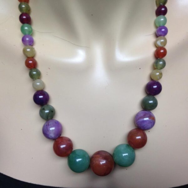 Colorful, Chunky Multi Color Lucite Beads, 22in Beaded Necklace