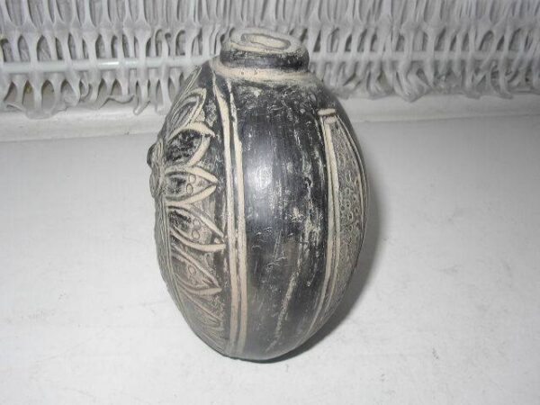 Antique, Southwestern, Native Chief Figural Medicinal Pottery Jug