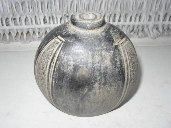 Antique, Southwestern, Native Chief Figural Medicinal Pottery Jug