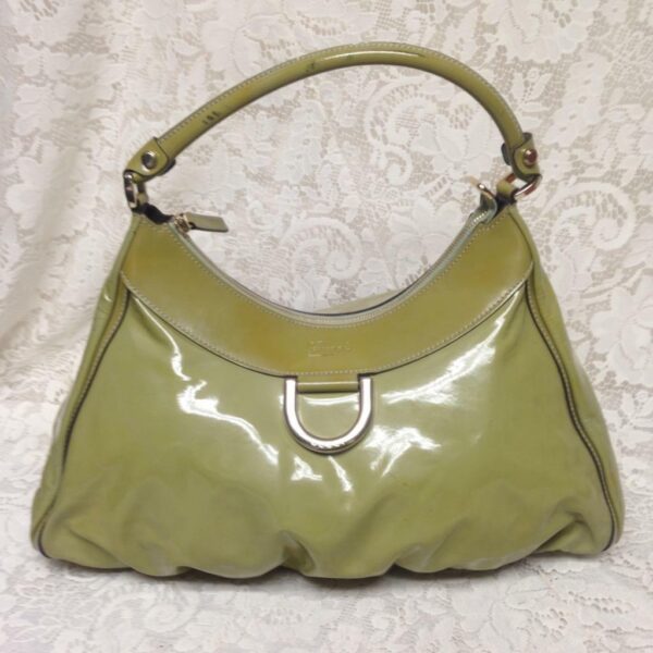 Gucci Green Patent Leather Handbag 15in x 10in x 4 in