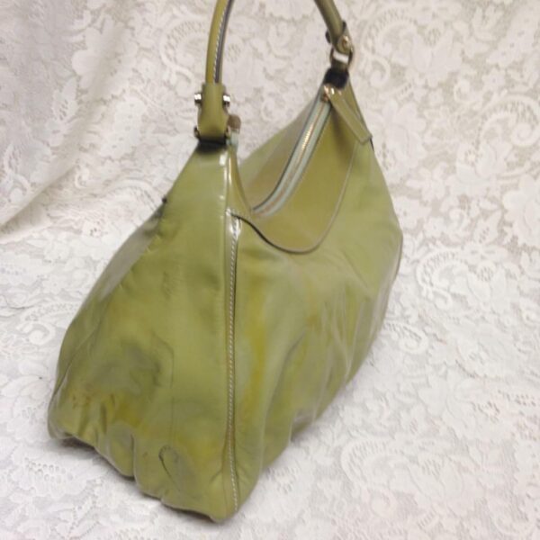 Gucci Green Patent Leather Handbag 15in x 10in x 4 in