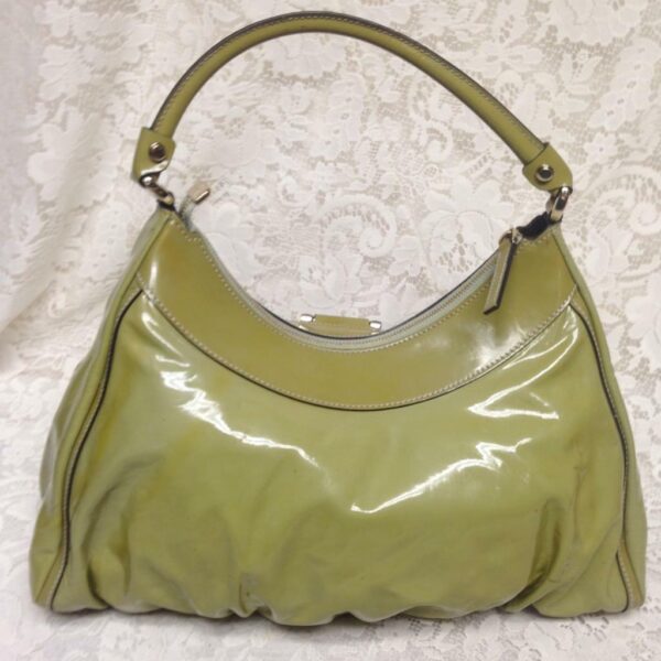 Gucci Green Patent Leather Handbag 15in x 10in x 4 in