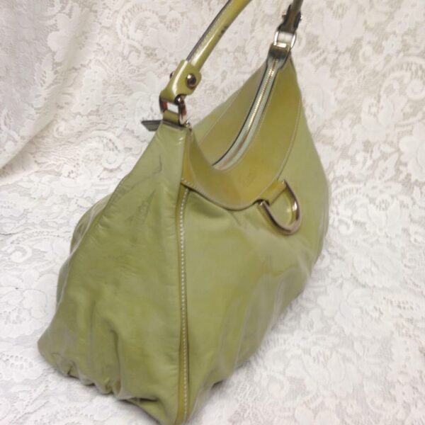 Gucci Green Patent Leather Handbag 15in x 10in x 4 in