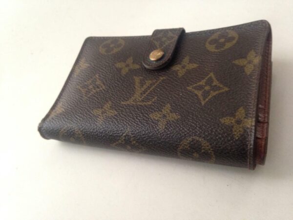 Louis Vuitton Brown Mono Compact Kisslock Bifold Wallet 5.5inx4in