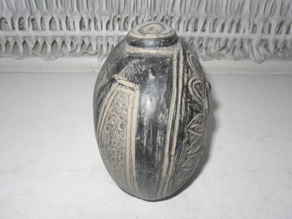 Antique, Southwestern, Native Chief Figural Medicinal Pottery Jug