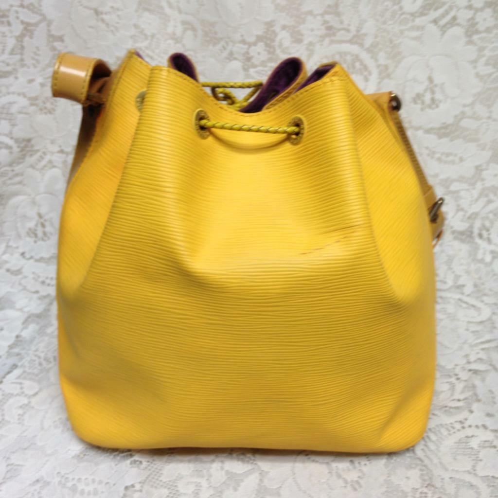 Louis Vuitton Yellow Epi Leather Noe Draw String Handbag-Shoulder Bag 15inx10in