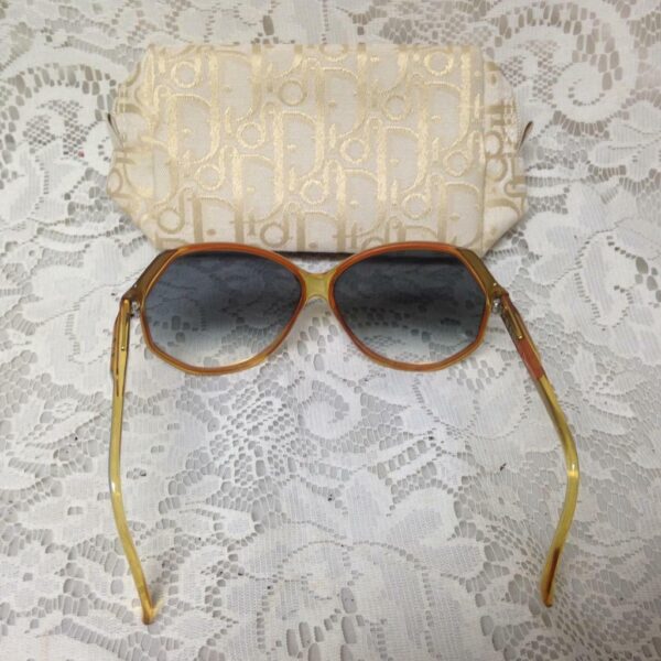 Christian DIor, Germany, Sunglasses with Gold and White Jacquard Case