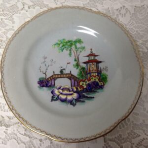 Vintage, Rare, New Chelsea, England, Gaudy Blue Willow, 9.5in Plate