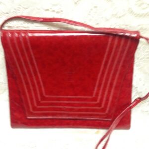 Authentic Fendi Red Patent Leather Clutch-crossbody 10in x 8in x 3in