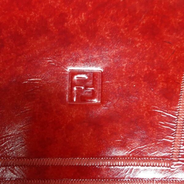 Authentic Fendi Red Patent Leather Clutch-crossbody 10in x 8in x 3in