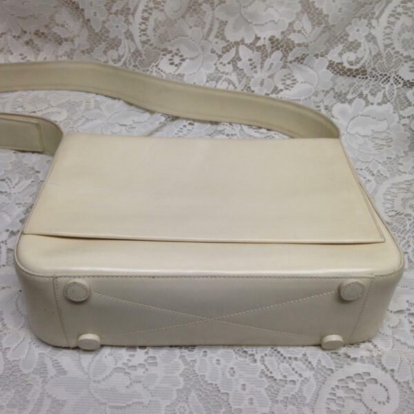 Prada Cream-Beige Leather Shoulder Bag with Tags 10.5 x 8.5 x 3.5