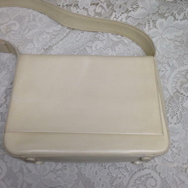 Prada Cream-Beige Leather Shoulder Bag with Tags 10.5 x 8.5 x 3.5