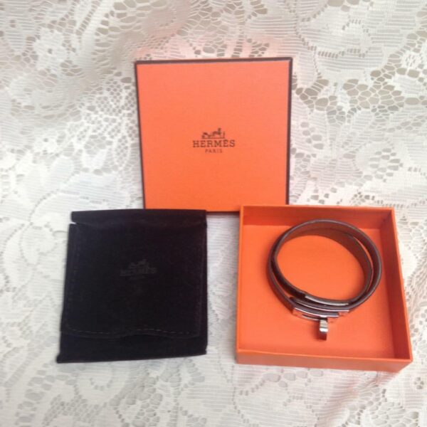 2011 Hermes Kelly Double Tour Leather Bracelet (S) FL-O