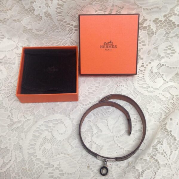 2011 Hermes Kelly Double Tour Leather Bracelet (S) FL-O