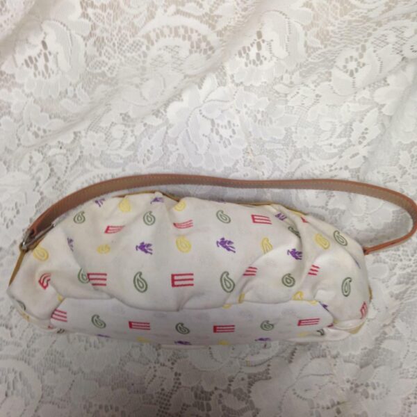 Etro, Italy, White, Multicolor Mono Handbag 8in x 6in x 3in