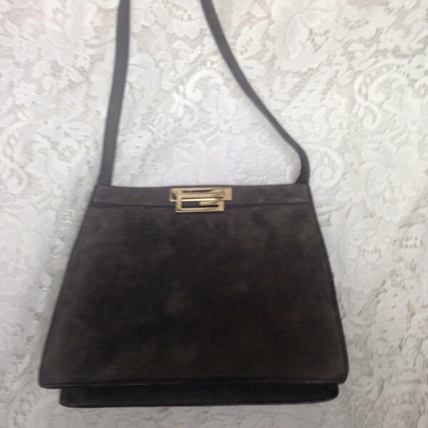 Gucci Brown Leather 2-way Handbag-Shoulder Bag 10in x 9in x 3.5in