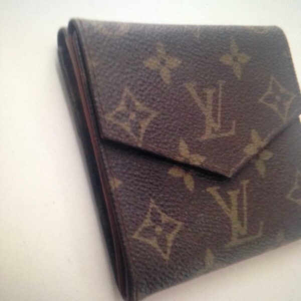 Louis Vuitton, Brown Mono, Unisex Compact Tri-fold Wallet (884AN)