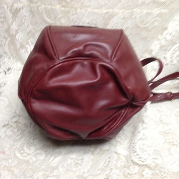 Authentic, Cartier Burgundy Leather GM Drawstring Shoulder Bag 13in x 13in x 7in