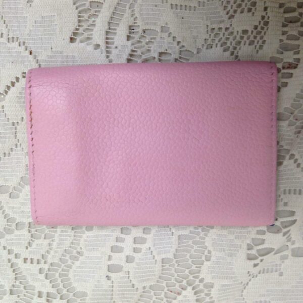 Authentic, Chanel Pink Leather 5-Hooks Key Case 4in x 3in (B)