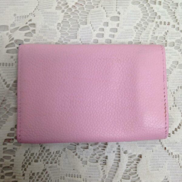 Authentic, Chanel Pink Leather 5-Hooks Key Case 4in x 3in (B)