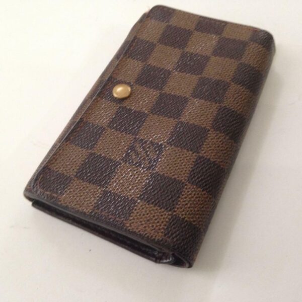 Louis Vuitton, Damier Ebene Tresor Bi-Fold Zip Wallet 5.5in x 4in (MI0917)