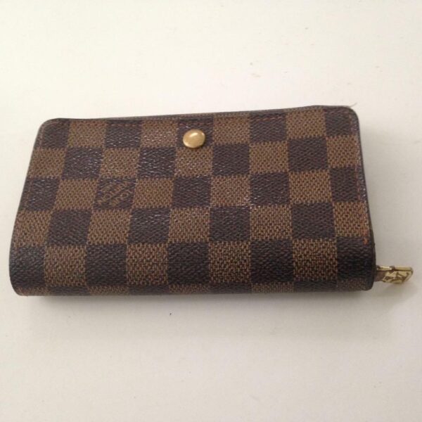 Louis Vuitton, Damier Ebene Tresor Bi-Fold Zip Wallet 5.5in x 4in (MI0917)