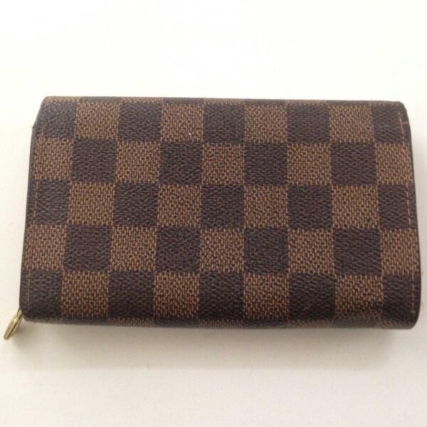 Louis Vuitton, Damier Ebene Tresor Bi-Fold Zip Wallet 5.5in x 4in (MI0917)